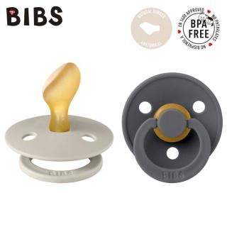 BIBS COLOUR ANATOMICAL 2-PACK SAND  IRON M Smoczek ortodontyczny kauczuk Hevea Mimisia.pl