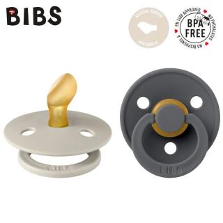 BIBS COLOUR ANATOMICAL 2-PACK SAND  IRON S Smoczek ortodontyczny kauczuk Hevea Mimisia.pl