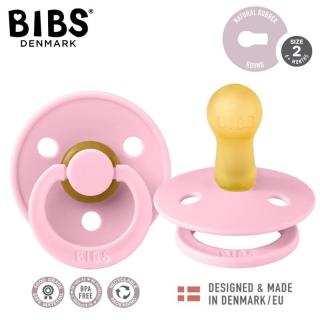 BIBS COLOUR BABY PINK M Smoczek Uspokajający kauczuk Hevea Mimisia.pl