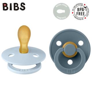 BIBS COLOUR SYMMETRICAL 2-PACK BABY BLUE  PETROL M Smoczek Symetryczny kauczuk Hevea Mimisia.pl