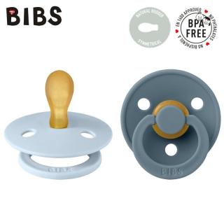BIBS COLOUR SYMMETRICAL 2-PACK BABY BLUE  PETROL S Smoczek Symetryczny kauczuk Hevea Mimisia.pl