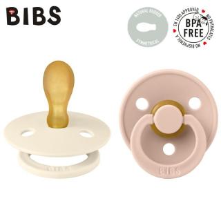 BIBS COLOUR SYMMETRICAL 2-PACK IVORY  BLUSH M Smoczek Symetryczny kauczuk Hevea Mimisia.pl