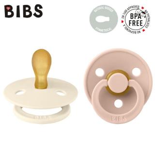 BIBS COLOUR SYMMETRICAL 2-PACK IVORY  BLUSH S Smoczek Symetryczny kauczuk Hevea Mimisia.pl