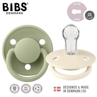 BIBS DE LUX 2-PACK IVORY  SAGE Smoczek uspokajający silikonowy ONE SIZE Mimisia.pl