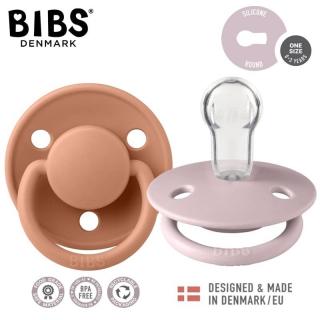 BIBS DE LUX 2-PACK PINK PLUM  PEACH Smoczek uspokajający silikonowy ONE SIZE Mimisia.pl