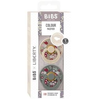 BIBS LIBERTY COLOUR ANATOMICAL 2-PACK CHAMOMILE LAWN PINE S Smoczek Anatomiczny kauczuk Hevea Mimisia.pl
