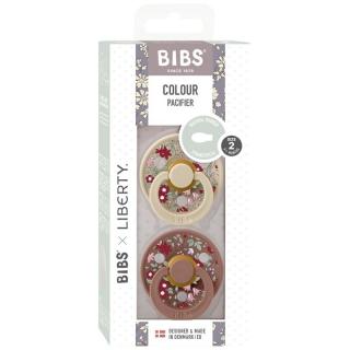 BIBS LIBERTY COLOUR SYMMETRICAL 2-PACK CHAMOMILE LAWN WOODCHUCK M Smoczek Symetryczny kauczuk Hevea Mimisia.pl