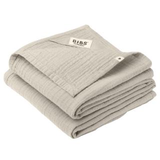 BIBS MUSLIN CLOTH 2 pieluszki muślinowe 100% ORGANIC COTTON SAND 70 x 70 cm Mimisia.pl