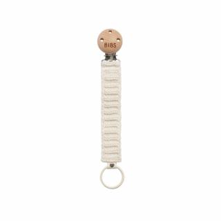 BIBS PACIFIER CLIP KNITTED IVORY zawieszka do smoczków 100% organic cotton Mimisia.pl