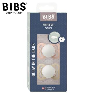 BIBS SUPREME 2-PACK BLUSH NIGHT  VANILLA NIGHT S Smoczek symetryczny kauczuk Hevea Mimisia.pl