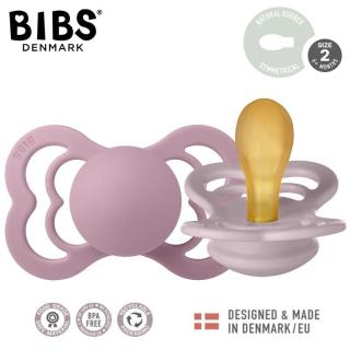BIBS SUPREME 2-PACK DUSKY LILAC  HEATHER M Smoczek symetryczny kauczuk Hevea Mimisia.pl