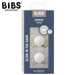 BIBS SUPREME 2-PACK SAGE NIGHT  CLOUD NIGHT S Smoczek symetryczny kauczuk Hevea Mimisia.pl