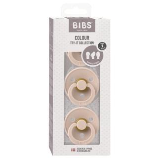 BIBS TRY-IT zestaw 3 szt smoczków niemowlęcych o różnych ustnikach BLUSH Mimisia.pl