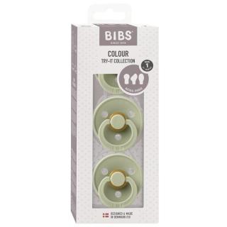BIBS TRY-IT zestaw 3 szt smoczków niemowlęcych o różnych ustnikach SAGE Mimisia.pl