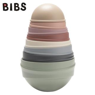 BIBS WOBBLY TOWER PASTEL RAINBOW wieża dwustronna wielofunkcyjna z grzechotką Mimisia.pl
