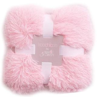 Bizzi Growin kocyk futerkowy Koochicoo BABY PINK 100 x 100 cm Mimisia.pl