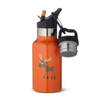 Carl Oscar TEMP Bottle - Butelka termiczna ze słomką ze szlachetnej stali nierdzewnej Orange - Moose Mimisia.pl