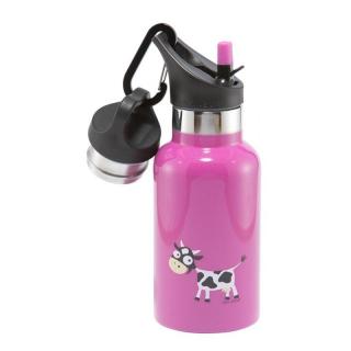 Carl Oscar TEMP Bottle - Butelka termiczna ze słomką ze szlachetnej stali nierdzewnej Purple - Cow Mimisia.pl