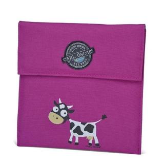 Carl Oscar torebka termiczna na kanapki Pack'n'Snack Purple Cow Mimisia.pl