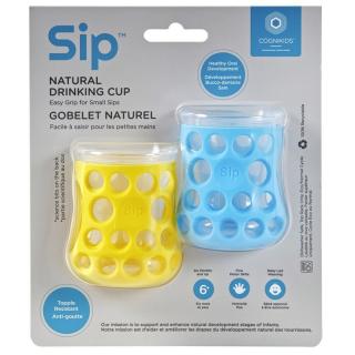 CogniKids Sip® sensoryczne kubeczki kognitywne do nauki picia dla niemowląt SKY BLUE/SUNSHINE 2 szt Mimisia.pl