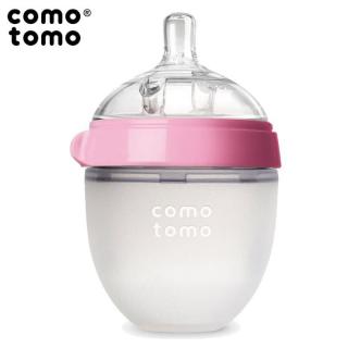 COMOTOMO - antykolkowa butelka silikonowa MOM'S BREAST 150 ml Pink NEWBORN Mimisia.pl