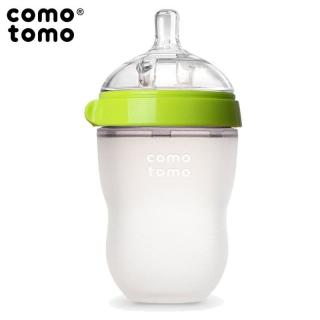 COMOTOMO - antykolkowa butelka silikonowa MOM'S BREAST 250 ml Green BABY Mimisia.pl