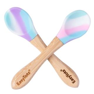 EasyTots łyżeczki silikonowe z bambusową rączką 2 szt UNICORN Mimisia.pl