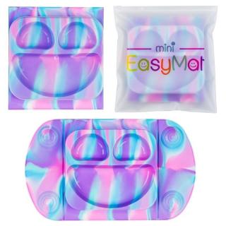 EasyTots silikonowy talerzyk trójdzielny z matą i lunchbox EasyMat Mini 2in1 UNICORN Mimisia.pl