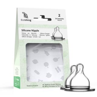Eco Viking antykolkowy smoczek silikonowy Stage 2 Wide dla Niemowląt 2 szt Mimisia.pl