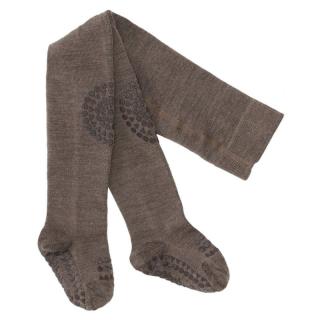 GoBabyGo antypoślizgowe rajstopy do raczkowania i nauki chodzenia WOOL Brown Melange 12 m+ Mimisia.pl