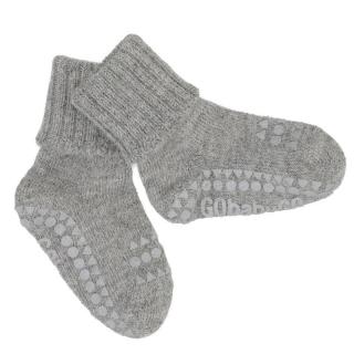 GoBabyGo antypoślizgowe skarpetki do nauki chodzenia ALPACA Grey Melange 12 m+ Mimisia.pl