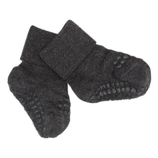 GoBabyGo antypoślizgowe skarpetki do nauki chodzenia BAMBOO Dark Grey Melange 12 m+ Mimisia.pl
