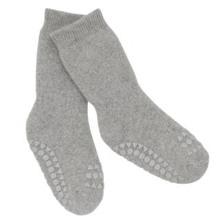 GoBabyGo antypoślizgowe skarpetki do nauki chodzenia Grey Melange 6 m+ Mimisia.pl