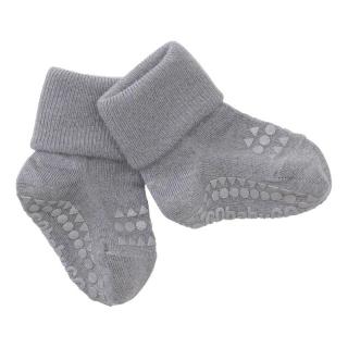 GoBabyGo antypoślizgowe skarpetki do nauki chodzenia WOOL Grey Melange 6 m+ Mimisia.pl