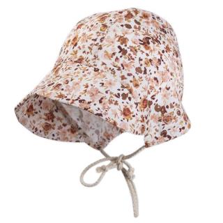 Hi Little One bonetka przeciwsłoneczna z daszkiem BOHO FLOPI Cognac roz M Pom Pom Mimisia.pl