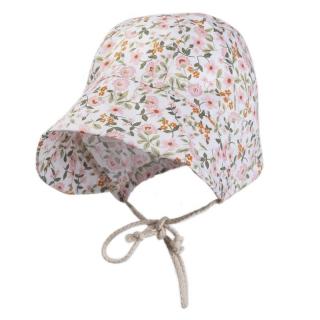 Hi Little One bonetka przeciwsłoneczna z daszkiem BOHO FLOPI Mauve roz L Pom Pom Mimisia.pl