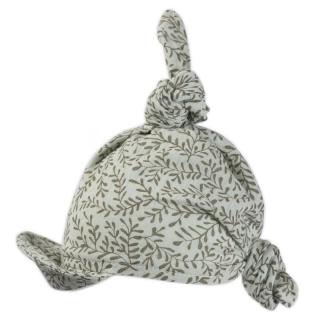 Hi Little One chustka z daszkiem BOHO LEAF Mint Pom Pom Mimisia.pl