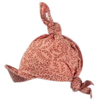 Hi Little One chustka z daszkiem BOHO LEAF Rust Pom Pom Mimisia.pl