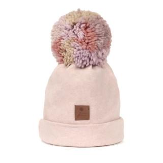 Hi Little One czapka zimowa niemowlęca ALPACA BOHO Blush M Pom Pom Mimisia.pl