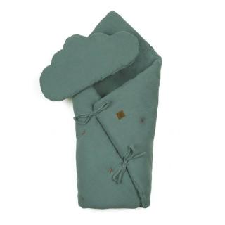 Hi Little One kołderka rożek z podusią z oddychającej organicznej BIO bawełny Tiffany Mimisia.pl