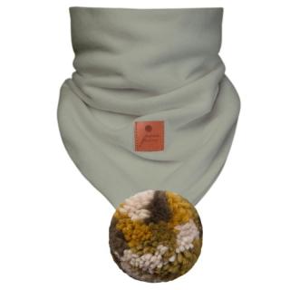 Hi Little One komin bandana zimowa dla niemowlaka ALPACA BOHO Sage M Mimisia.pl