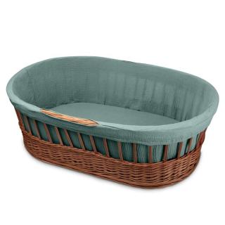Hi Little One kosz Mojżesza wiklinowy wysoki ze stelażem + liner + materac + prześcieradło 5in1 TIFFANY Mimisia.pl