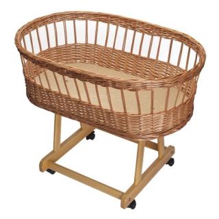Hi Little One kosz Mojżesza wiklinowy wysoki ze stelażem + liner Mimisia.pl