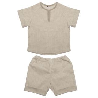 Hi Little One koszulka ze spodenkami BOHO LEO Beige roz L Pom Pom Mimisia.pl