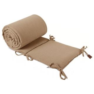 Hi Little One ochraniacz do łóżeczka i kosza oddychający BIO muślin Beige Mimisia.pl
