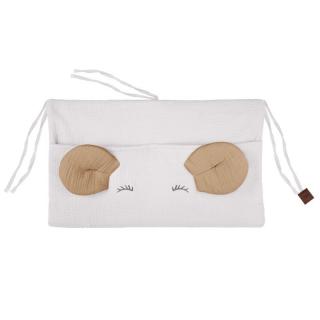 Hi Little One organizer przybornik do łóżeczka MOUSE White/Beige Mimisia.pl