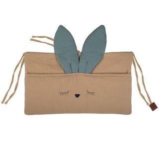 Hi Little One organizer przybornik do łóżeczka SLEEPY BUNNY Beige/Tiffany Mimisia.pl