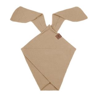 Hi Little One pieluszka doudou z zapachem mamy BIO bawełna BUNNY Beige Mimisia.pl