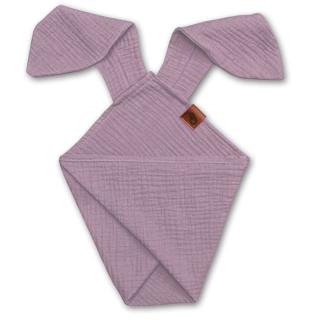 Hi Little One pieluszka doudou z zapachem mamy BIO bawełna BUNNY Blush Mimisia.pl