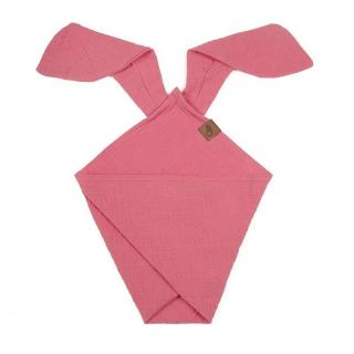 Hi Little One pieluszka doudou z zapachem mamy BIO bawełna BUNNY Coral Mimisia.pl